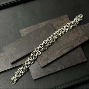 Chrome Hearts Silver Large 20 Inch Paper Chain Necklace